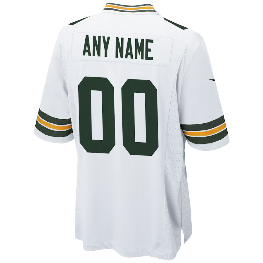 Custom GB.Packers White Game Jersey Stitched American Football Jerseys