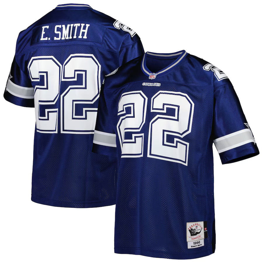 D.Cowboys #22 Emmitt Smith 1994 Mitchell & Ness Navy Authentic Throwback Retired Player Jersey