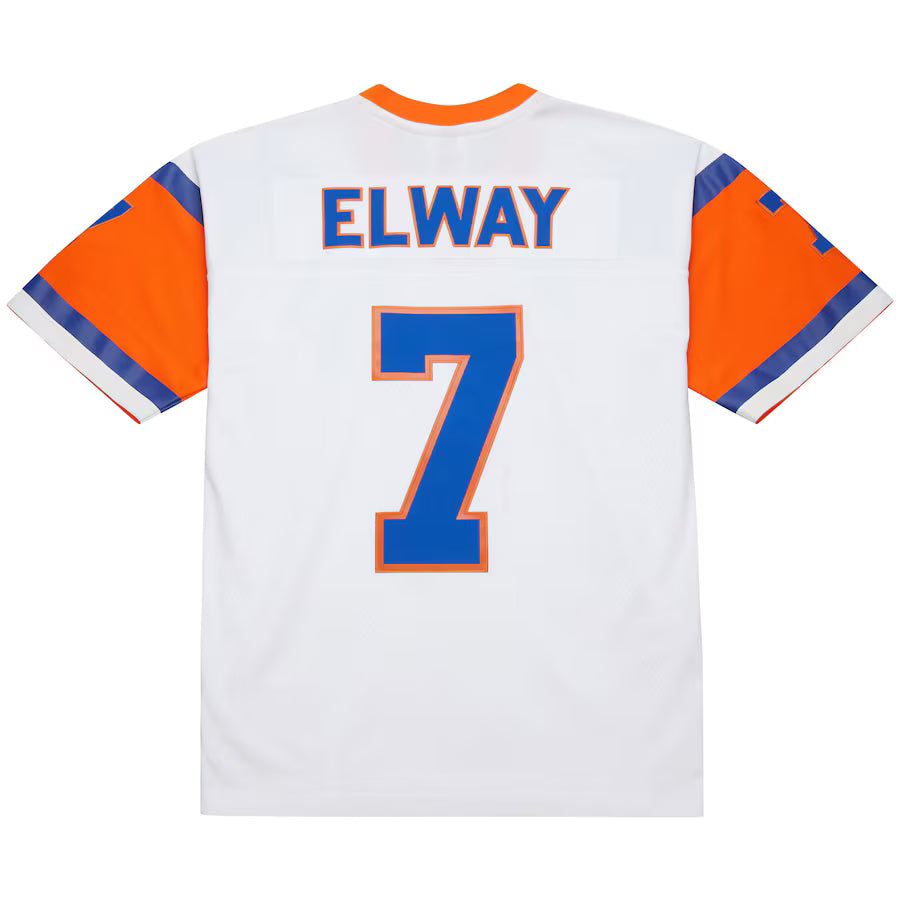 D.Broncos #7 John Elway Mitchell & Ness White 1994 Legacy Replica Jersey