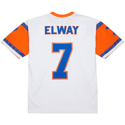D.Broncos #7 John Elway Mitchell & Ness White 1994 Legacy Replica Jersey