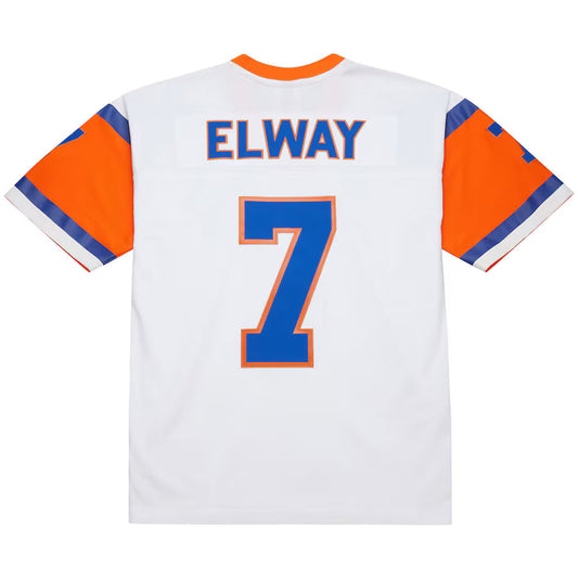D.Broncos #7 John Elway Mitchell & Ness White 1994 Legacy Replica Jersey