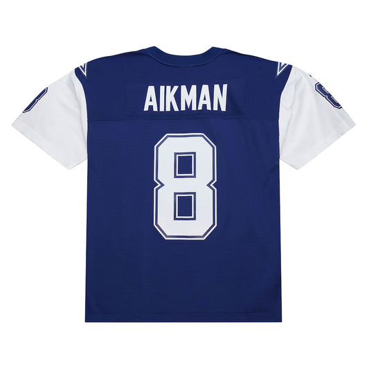 D.Cowboys #8 Troy Aikman Mitchell & Ness Navy 1995 Legacy Replica Jersey