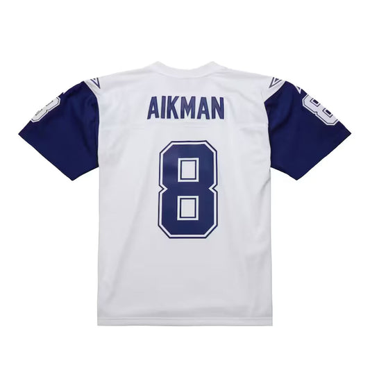 D.Cowboys #8 Troy Aikman Mitchell & Ness White 1994 Alternate Legacy Replica Jersey