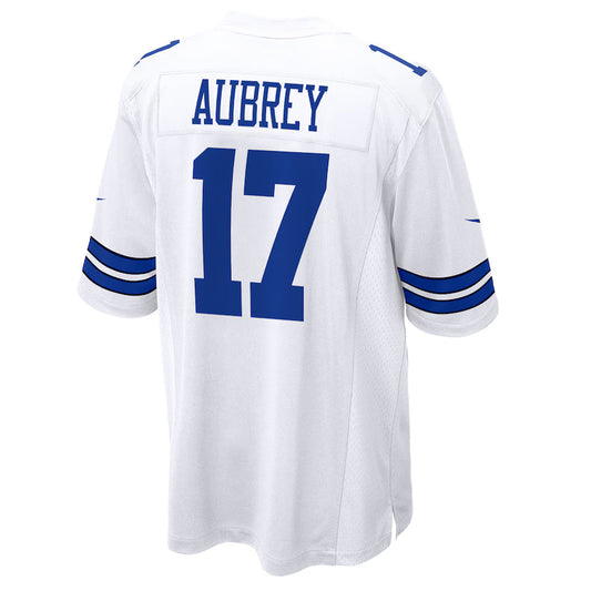 D.Cowboys #17 Brandon Aubrey White Game Jersey Stitched American Football Jerseys