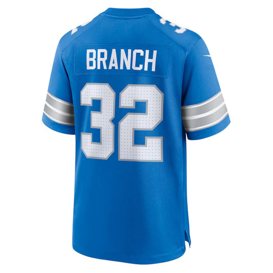 D.Lions #32 Brian Branch Blue Game Jersey Stitched American Football Jerseys