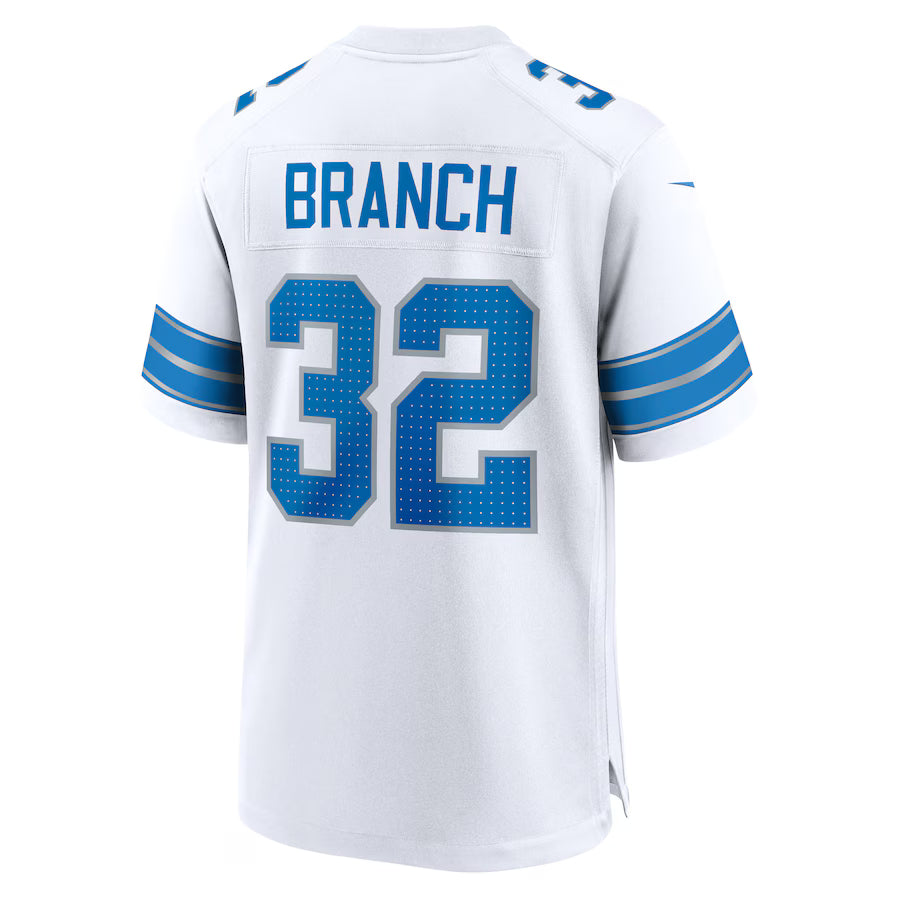 D.Lions #32 Brian Branch White Game Jersey Stitched American Football Jerseys