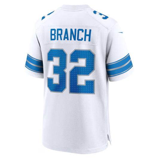 D.Lions #32 Brian Branch White Game Jersey Stitched American Football Jerseys