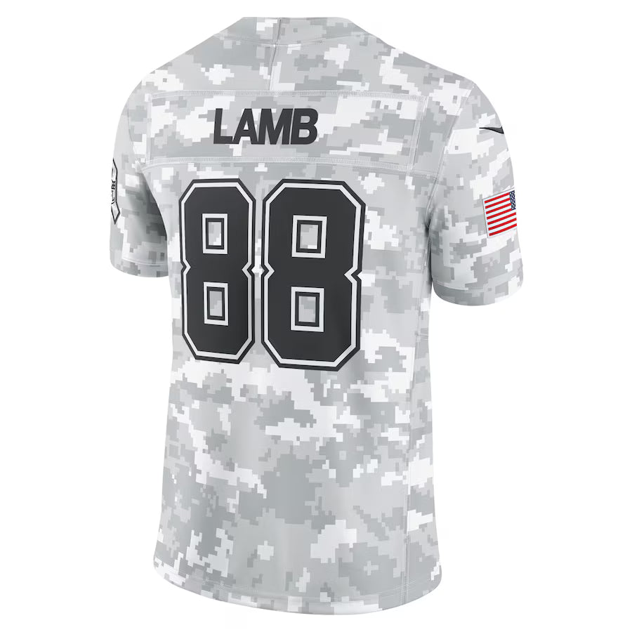 D.Cowboys #88 CeeDee Lamb Arctic Camo 2024 Salute to Service Limited Jersey