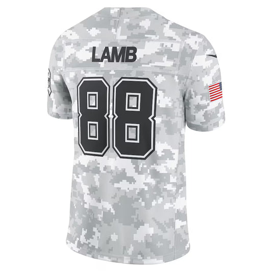 D.Cowboys #88 CeeDee Lamb Arctic Camo 2024 Salute to Service Limited Jersey