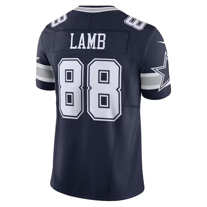 D.Cowboys #88 CeeDee Lamb Navy Vapor F.U.S.E. Limited Jersey Stitched American Football Jerseys