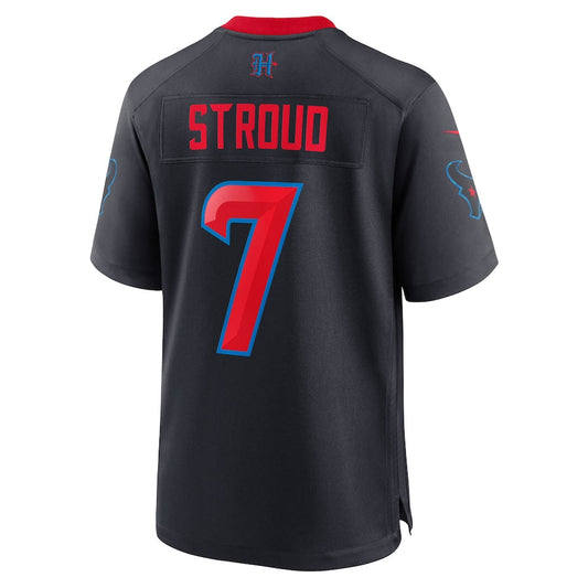 H.Texans #7 C.J. Stroud Navy Game Jersey Stitched American Football Jerseys