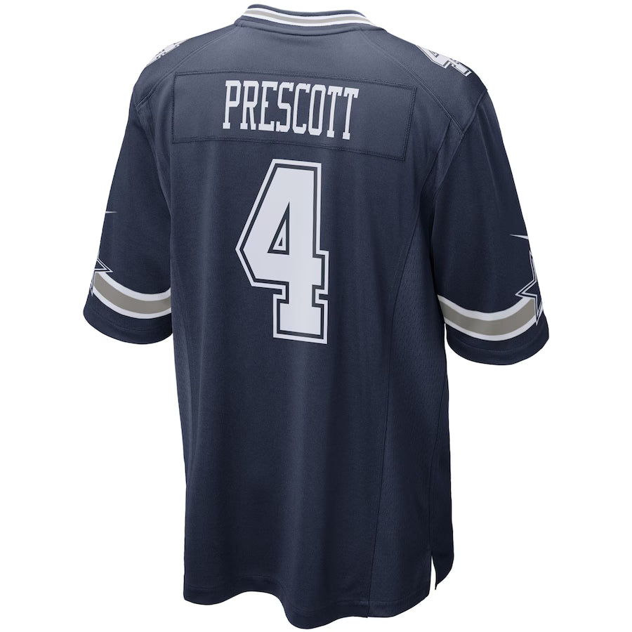 D.Cowboys #4 Dak Prescott Navy Game Jersey Stitched American Football Jerseys