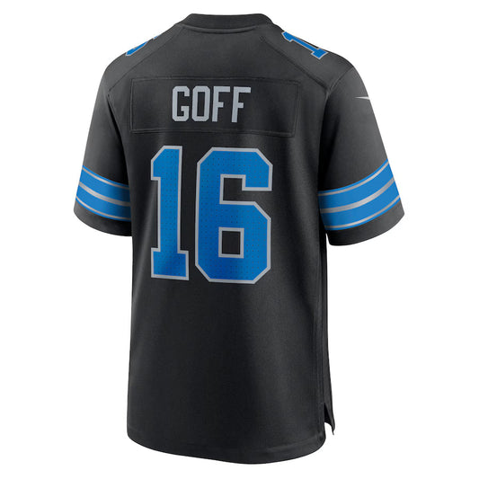 D.Lions #16 Jared Goff Black Game Jersey Stitched American Football Jerseys