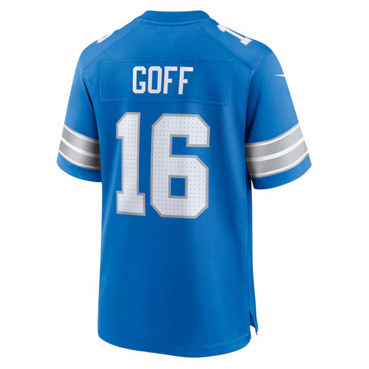 D.Lions #16 Jared Goff Blue Game Jersey Stitched American Football Jerseys