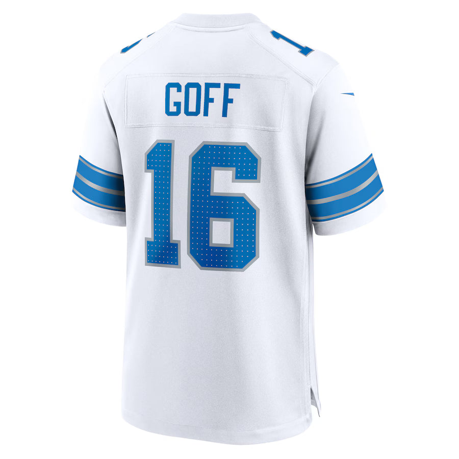 D.Lions #16 Jared Goff White Game Jersey Stitched American Football Jerseys