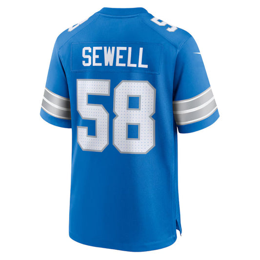 D.Lions #58 Penei Sewell Blue Game Jersey Stitched American Football Jerseys