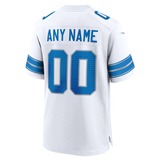 Custom D.Lions White Game Jersey Stitched American Football Jerseys