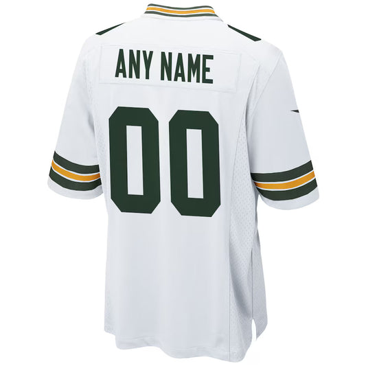 Custom GB.Packers White Game Jersey Stitched American Football Jerseys